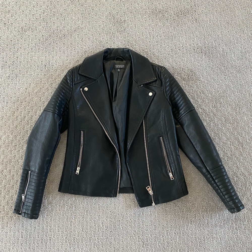 Topshop Rosa Biker Jacket - Picture 5 of 15